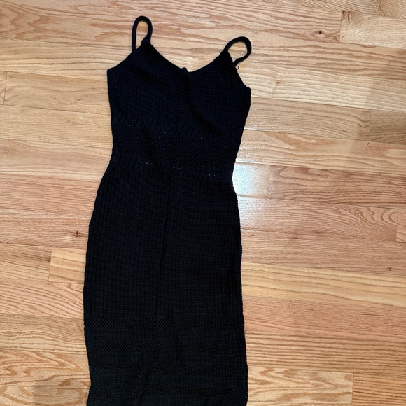 Lulus Strolls In The Sand Black Crochet Midi Swim Cover-up - Size XS - Picture 3 of 3